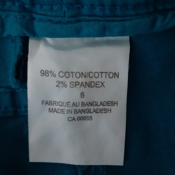 Smart Set Aqua Shorts Frayed Edge - Picture 4 of 5